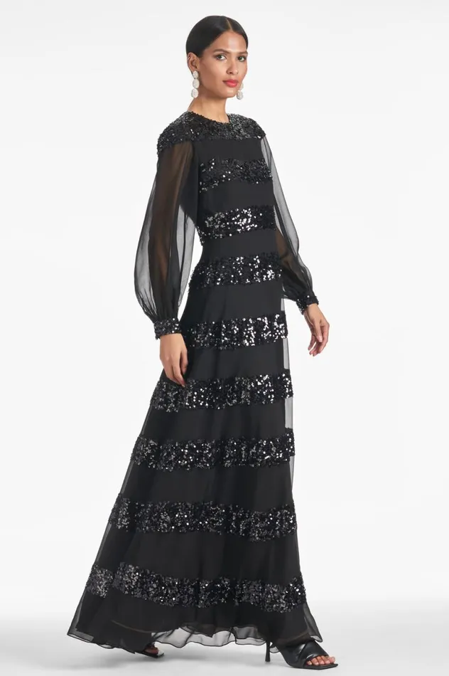 Evening Women Sachin and Babi Brenda Gown 8211 Black