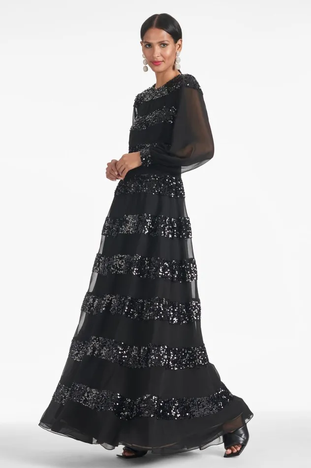 Evening Women Sachin and Babi Brenda Gown 8211 Black