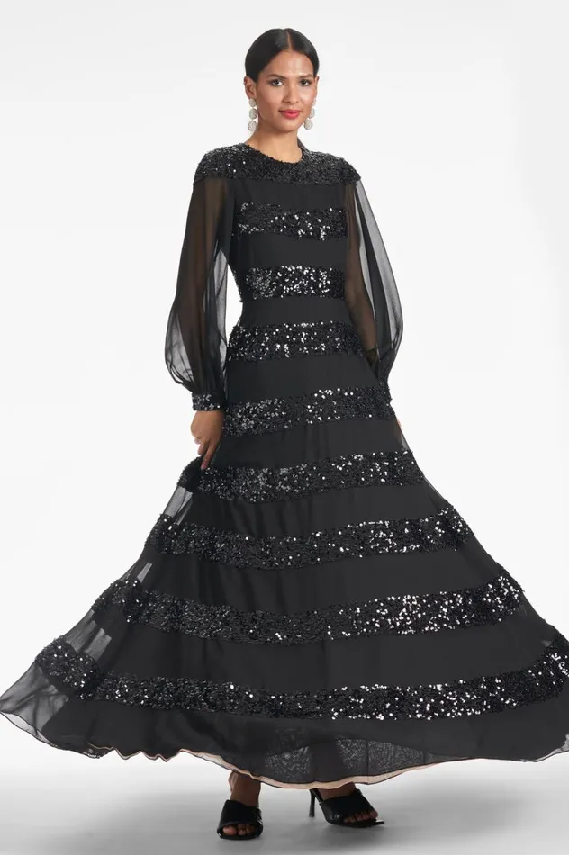 Evening Women Sachin and Babi Brenda Gown 8211 Black