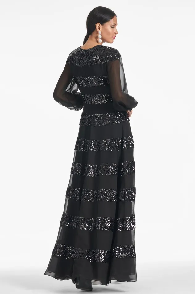 Evening Women Sachin and Babi Brenda Gown 8211 Black