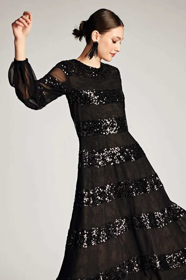 Evening Women Sachin and Babi Brenda Gown 8211 Black