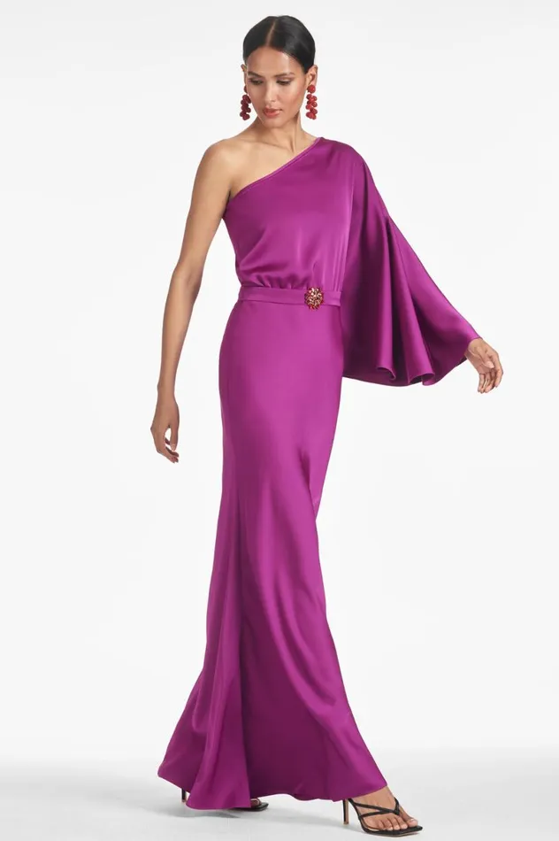 Evening Women Sachin and Babi Cella Gown 8211 Sparkling Grape