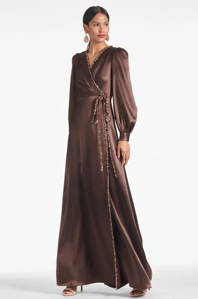 Evening Women Sachin and Babi Dorthea Gown 8211 Espresso