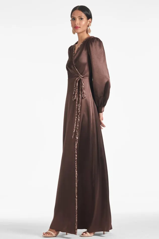 Evening Women Sachin and Babi Dorthea Gown 8211 Espresso