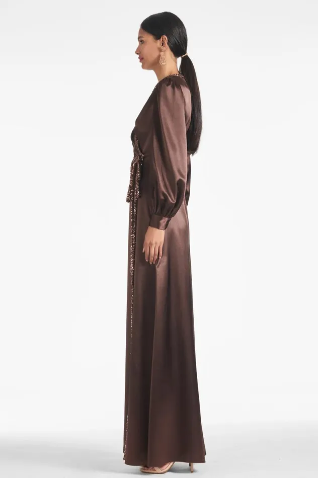 Evening Women Sachin and Babi Dorthea Gown 8211 Espresso