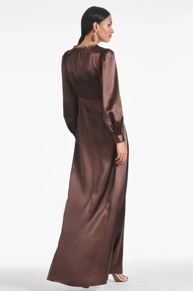 Evening Women Sachin and Babi Dorthea Gown 8211 Espresso