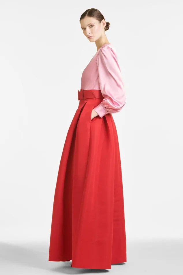 Evening Women Sachin and Babi Zoe Gown 8211 RoseCherry Red
