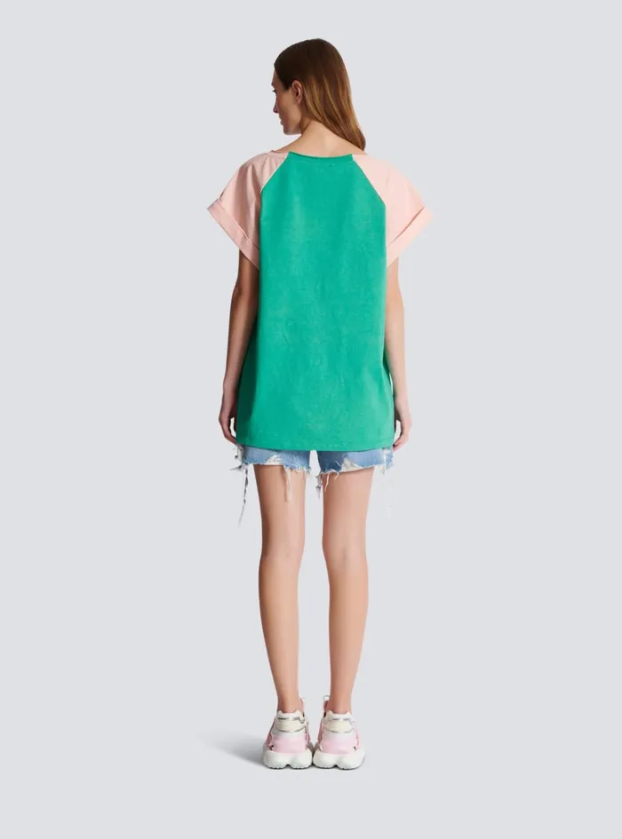 Flamingo Tshirt Green Women Balmain TShirts