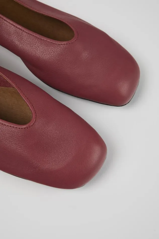 Flat Shoes Women Camper Casi Myra Red Leather Ballerina