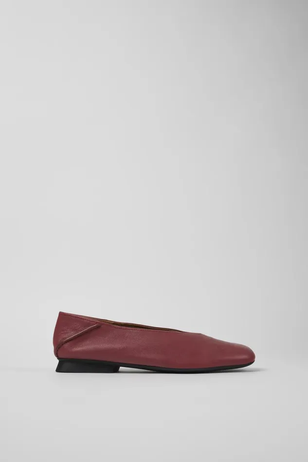 Flat Shoes Women Camper Casi Myra Red Leather Ballerina