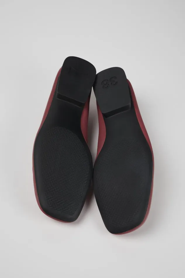 Flat Shoes Women Camper Casi Myra Red Leather Ballerina