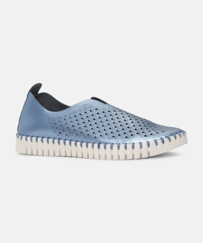 Flats 8211 Metallic Blue Shoes Ilse Jacobsen Tulip Flats