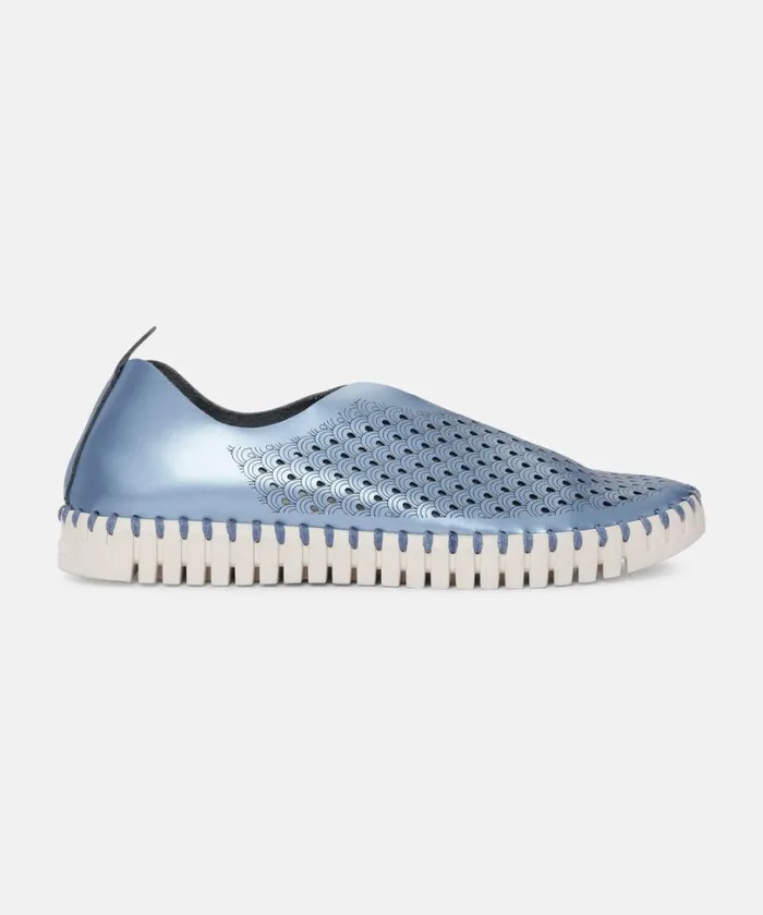 Flats 8211 Metallic Blue Shoes Ilse Jacobsen Tulip Flats