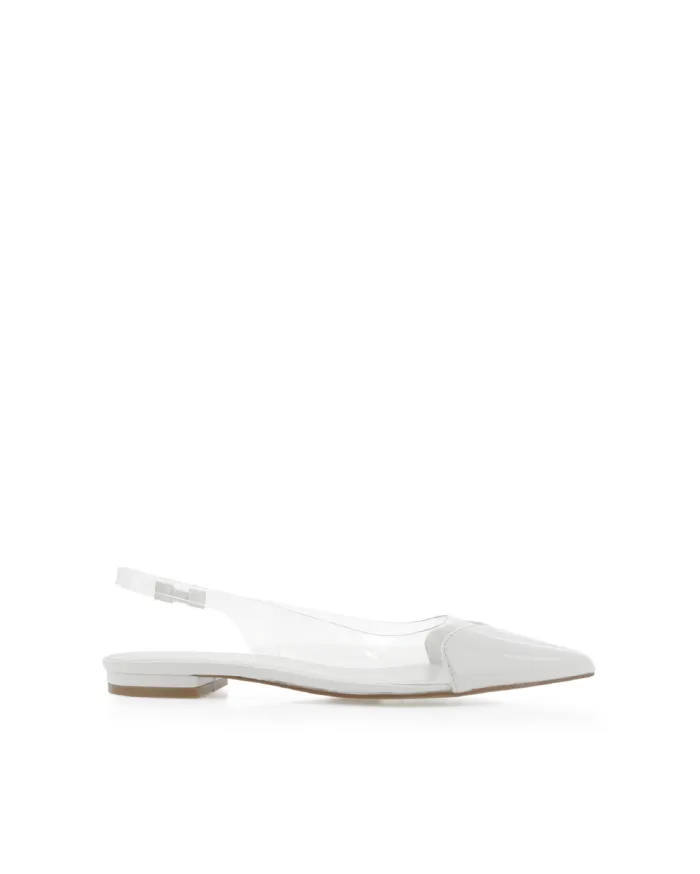 Flats Billini Ballet Flats LORITA WHITE PATENTCLEAR