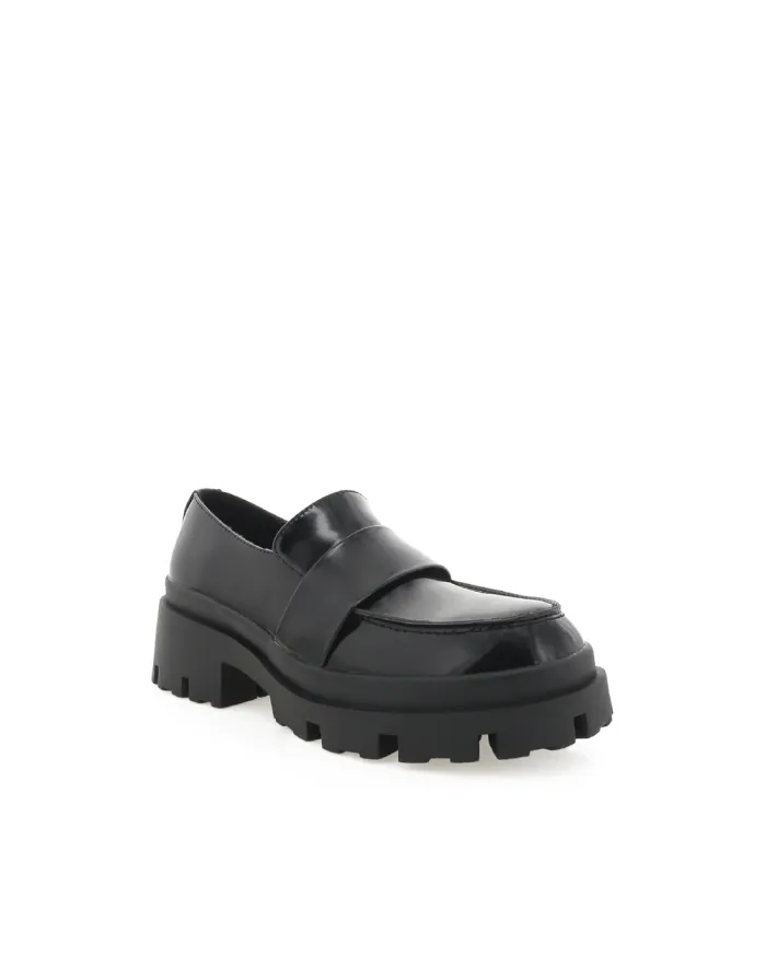 Flats Billini Loafers PEPI BLACK SEMI PATENT