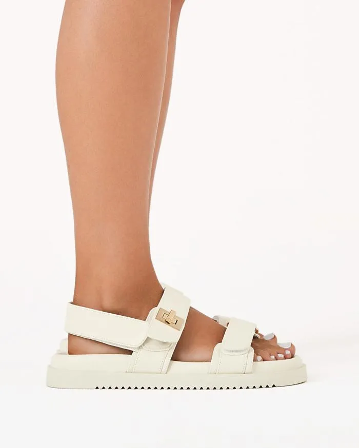 Flats Billini Sandals and Slides ALVINA BONE