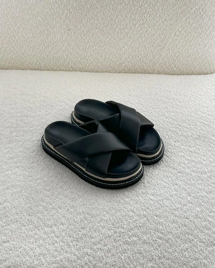 Flats Billini Sandals and Slides ARABEL BLACK