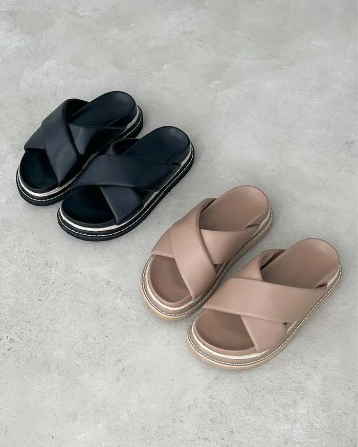 Flats Billini Sandals and Slides ARABEL BLACK