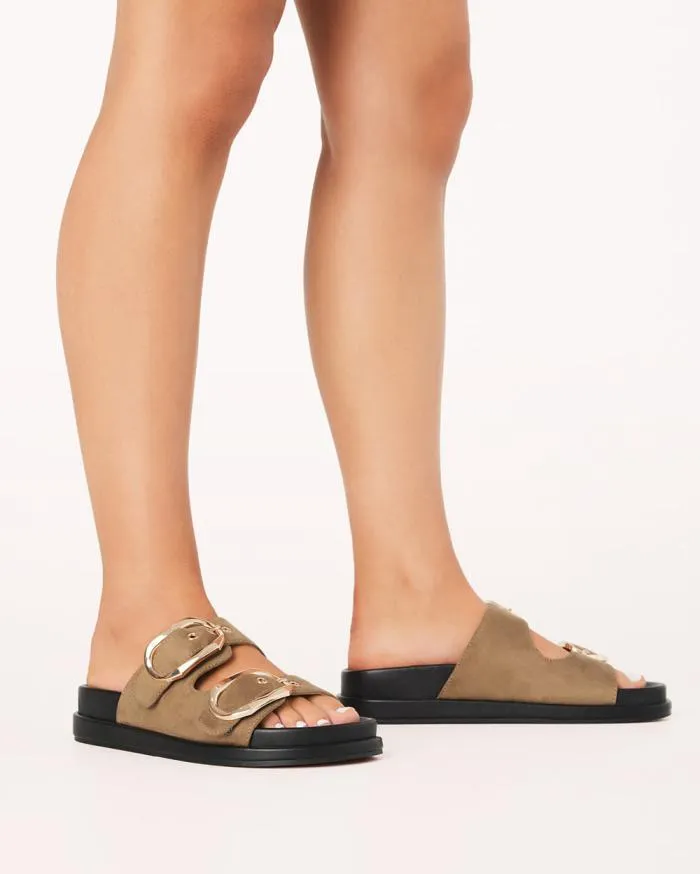 Flats Billini Sandals and Slides KASEN TAUPE SUEDE