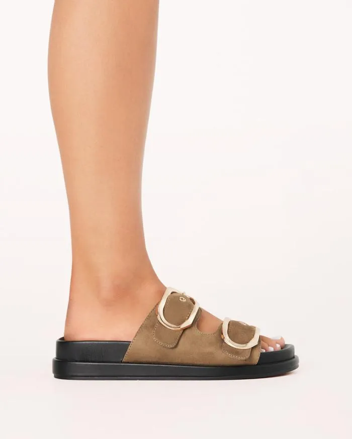 Flats Billini Sandals and Slides KASEN TAUPE SUEDE