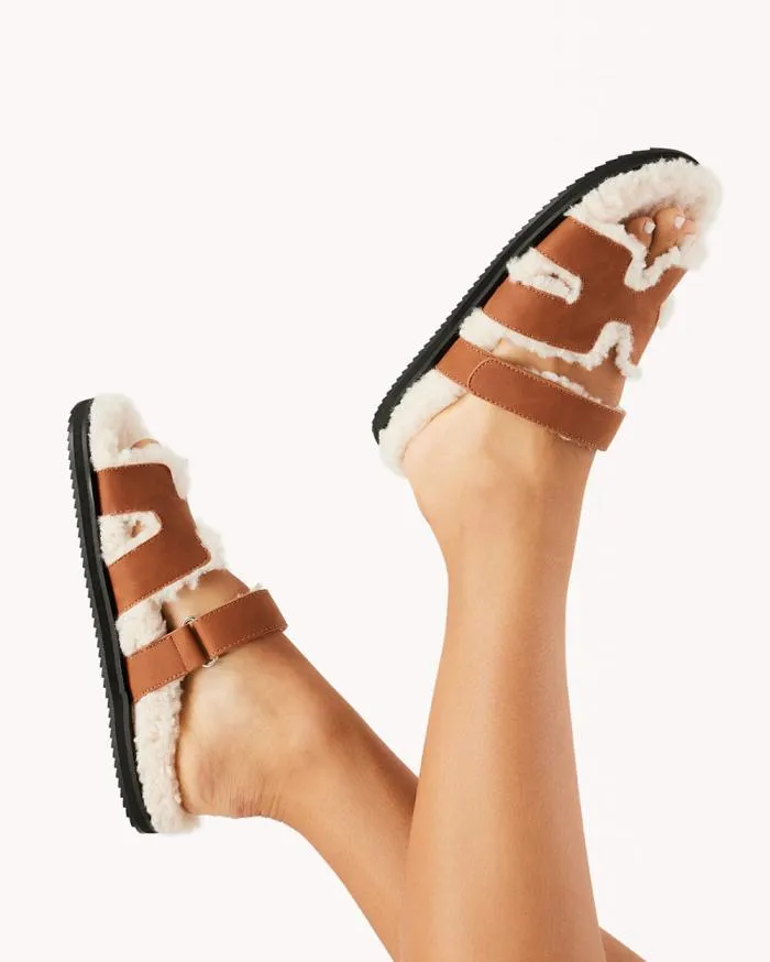 Flats Billini Sandals and Slides TORBIN TAN SUEDECREAM