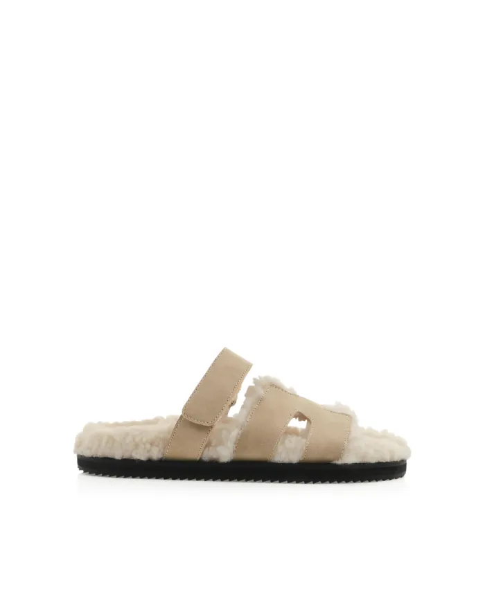 Flats Billini Sandals and Slides TORBIN TAUPE NUBUCK