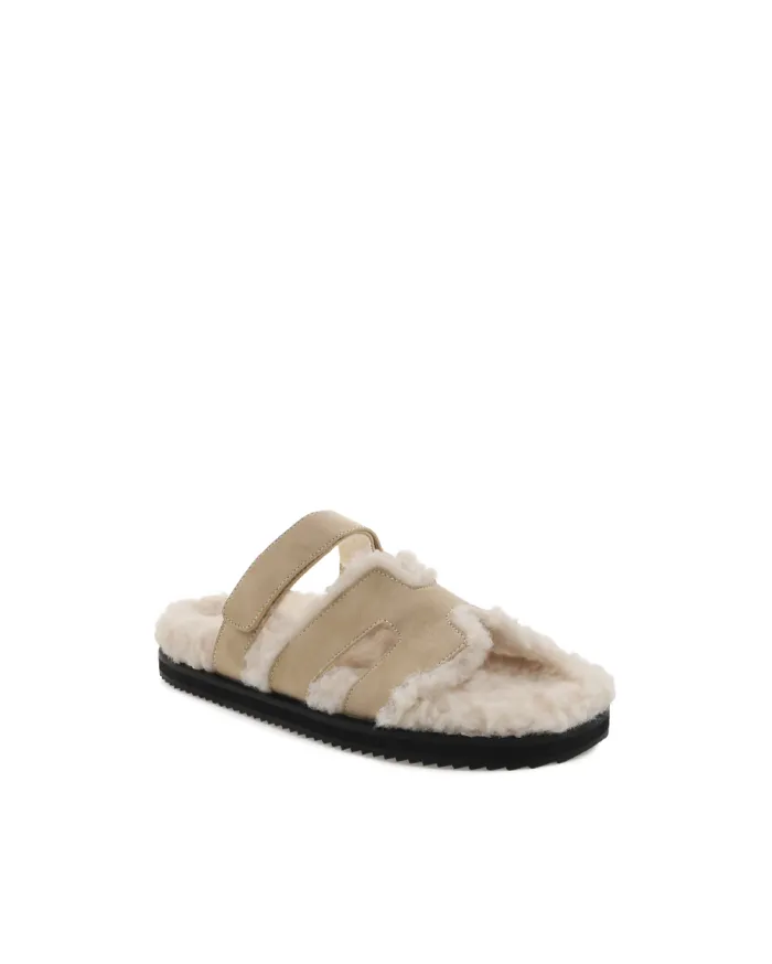 Flats Billini Sandals and Slides TORBIN TAUPE NUBUCK