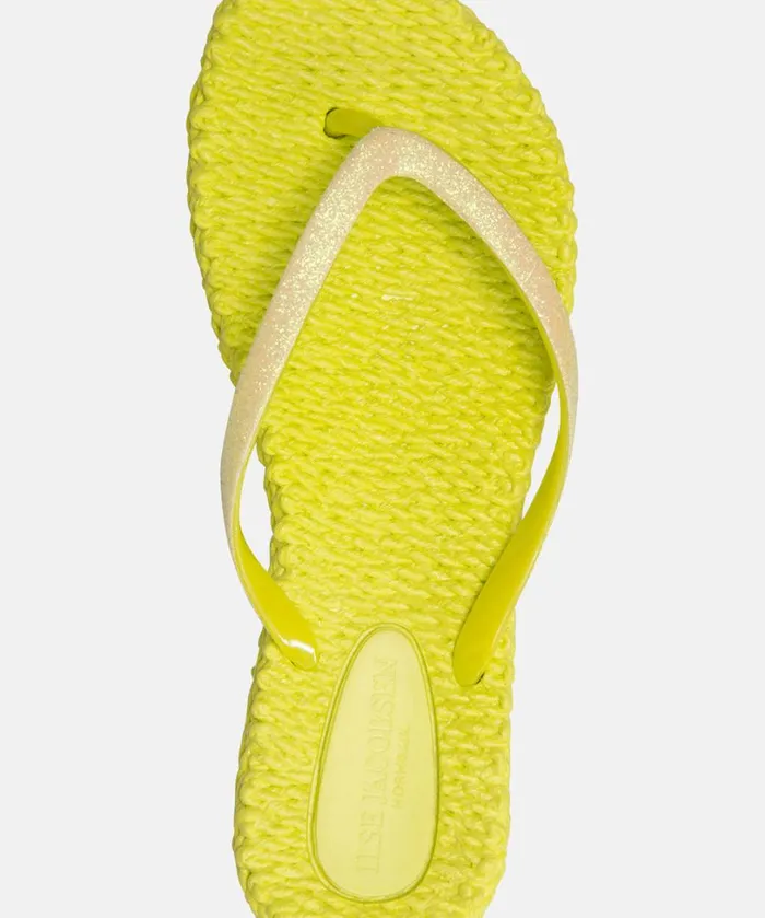 Flip Flop With Glitter 8211 Lime Shoes Ilse Jacobsen Flip Flops