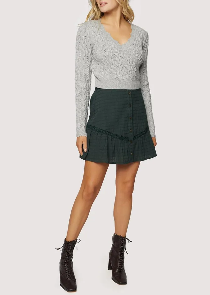 Forest Jewel Mini Skirt Darkgreen Women Lost Wander Skirts