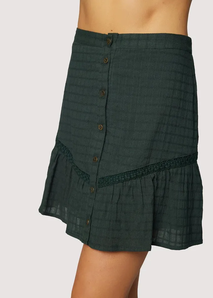 Forest Jewel Mini Skirt Darkgreen Women Lost Wander Skirts