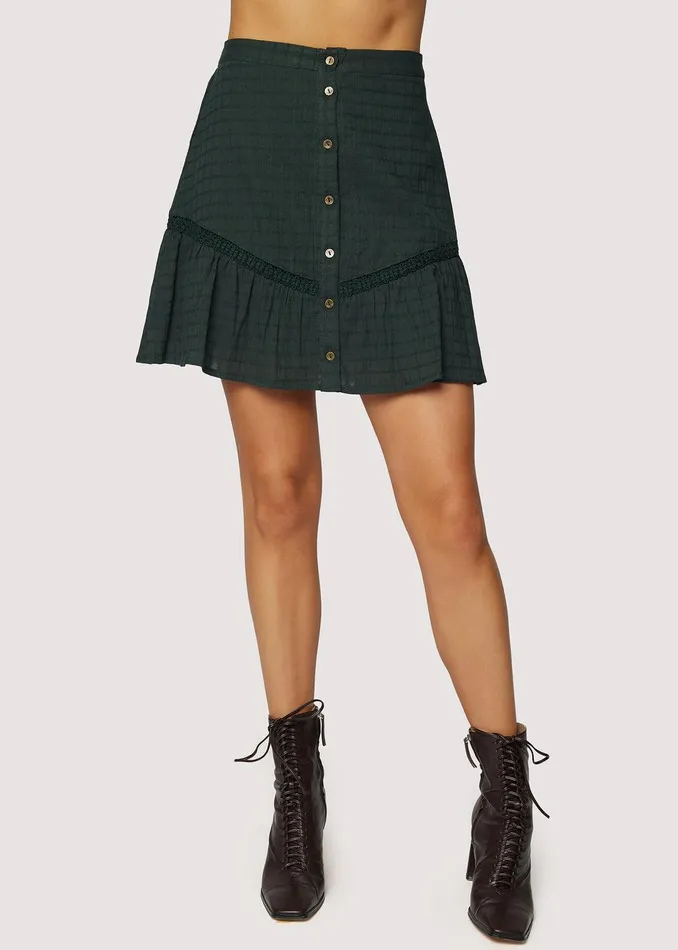 Forest Jewel Mini Skirt Darkgreen Women Lost Wander Skirts