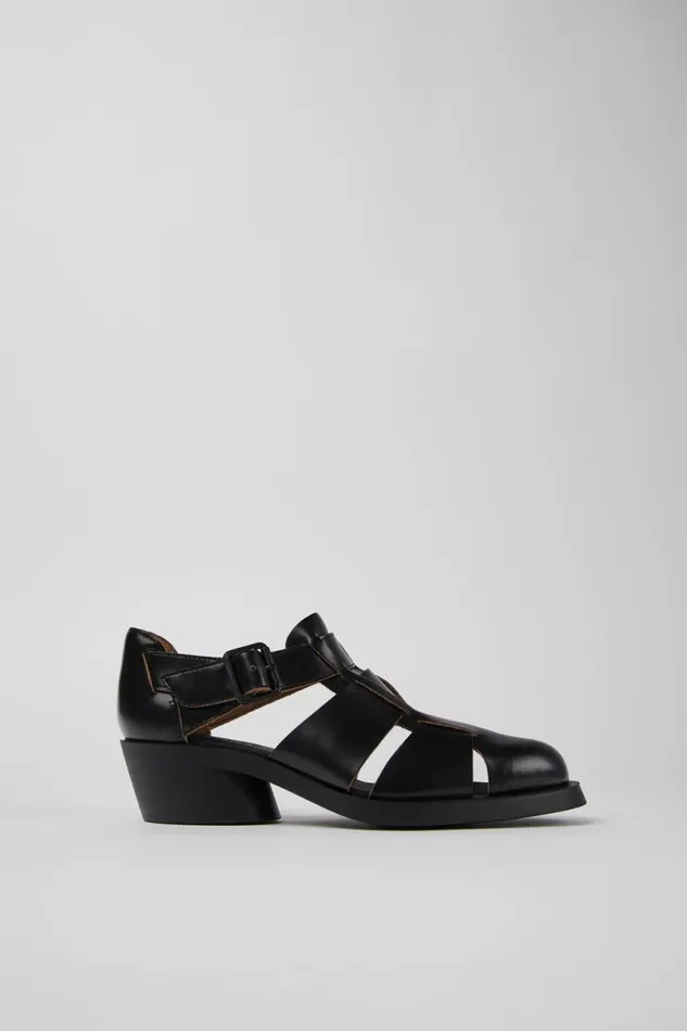 Formal Shoes Women Camper Bonnie Black Leather Sandal Formal Shoes Women Camper Bonnie Black Leather Sandal