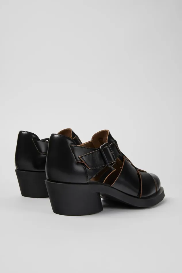 Formal Shoes Women Camper Bonnie Black Leather Sandal Formal Shoes Women Camper Bonnie Black Leather Sandal