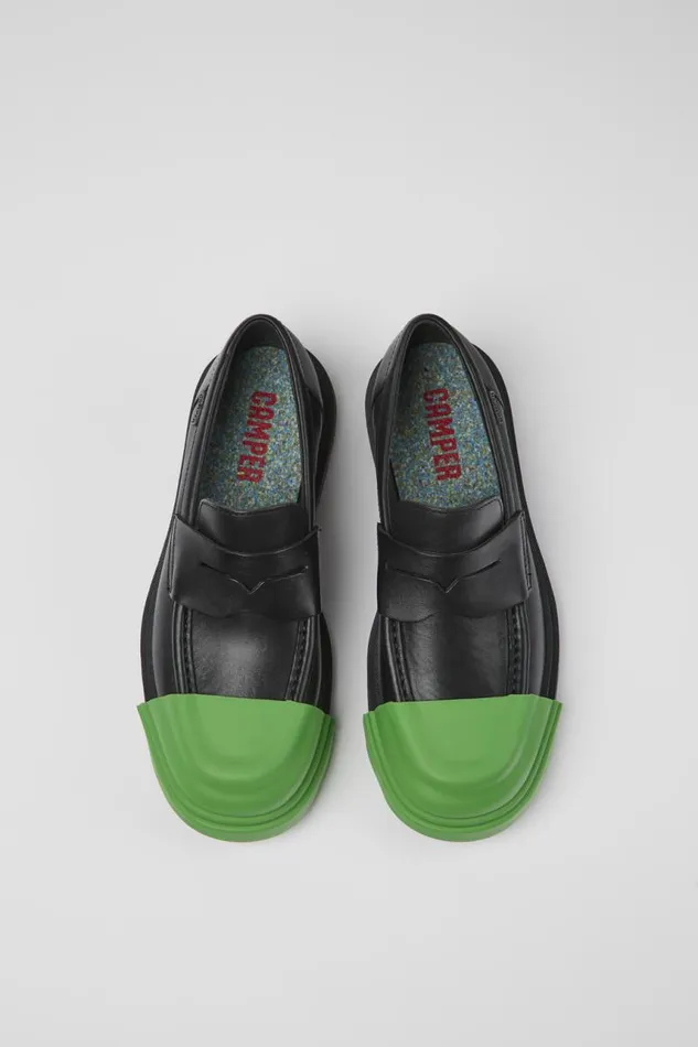 Formal Shoes Women Camper Junction Black Leather Loafer Formal Shoes Women Camper Junction Black Leather Loafer