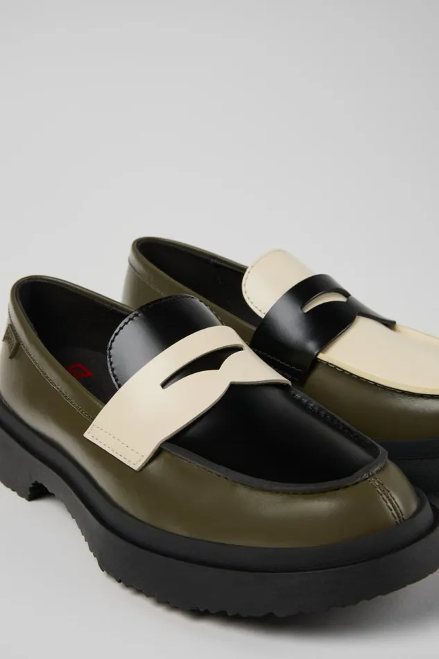 Formal Shoes Women Camper Twins Multicolor Leather MoccasinsBallerinas