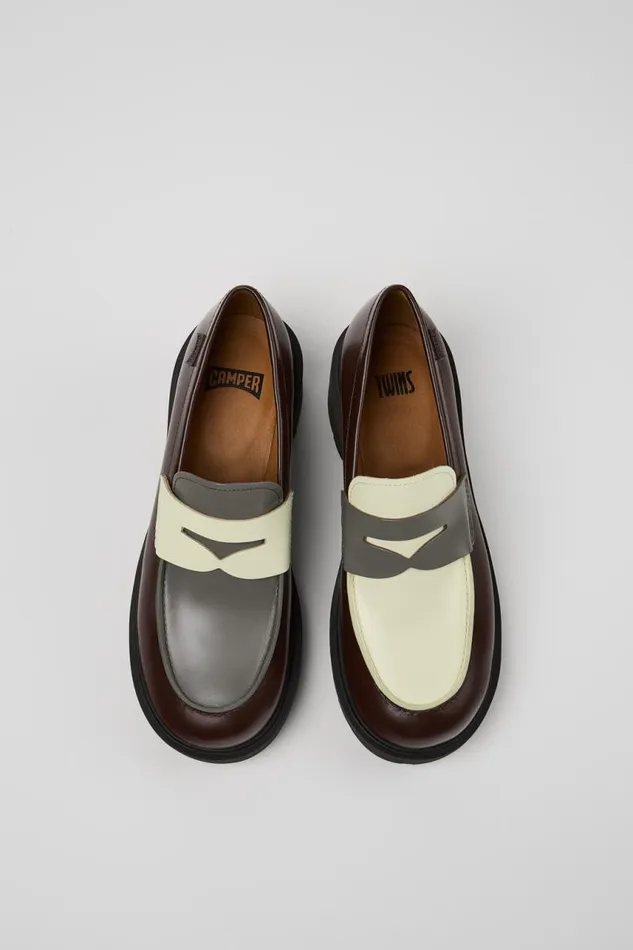 Formal Shoes Women Camper Twins Multicolored Leather Loafers Formal Shoes Women Camper Twins Multicolored Leather Loafers
