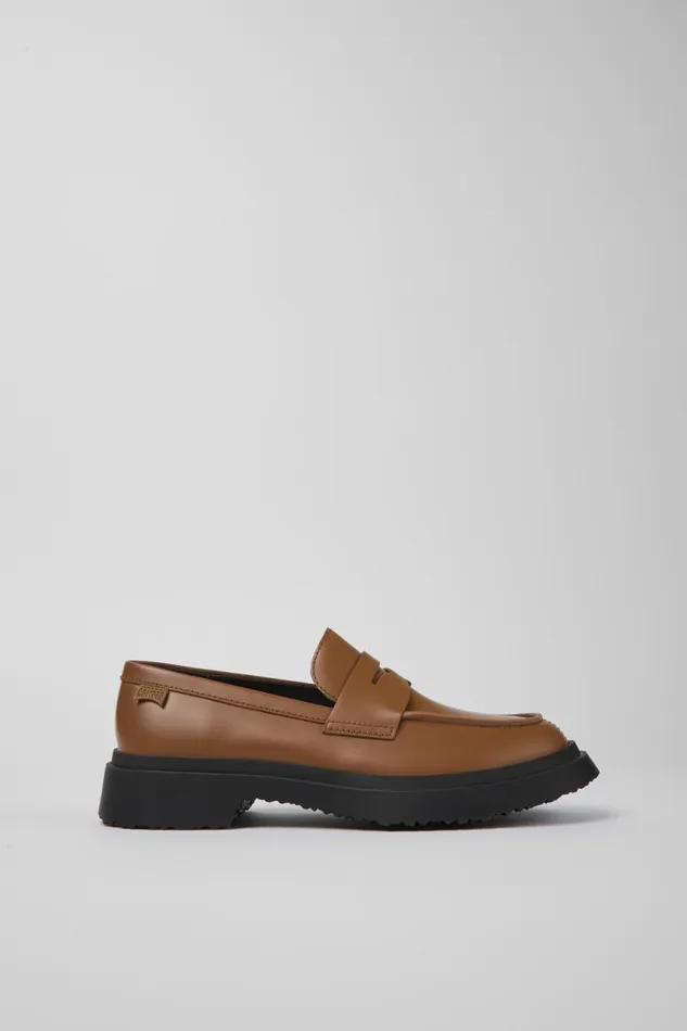 Formal Shoes Women Camper Walden Brown Leather Loafers Formal Shoes Women Camper Walden Brown Leather Loafers