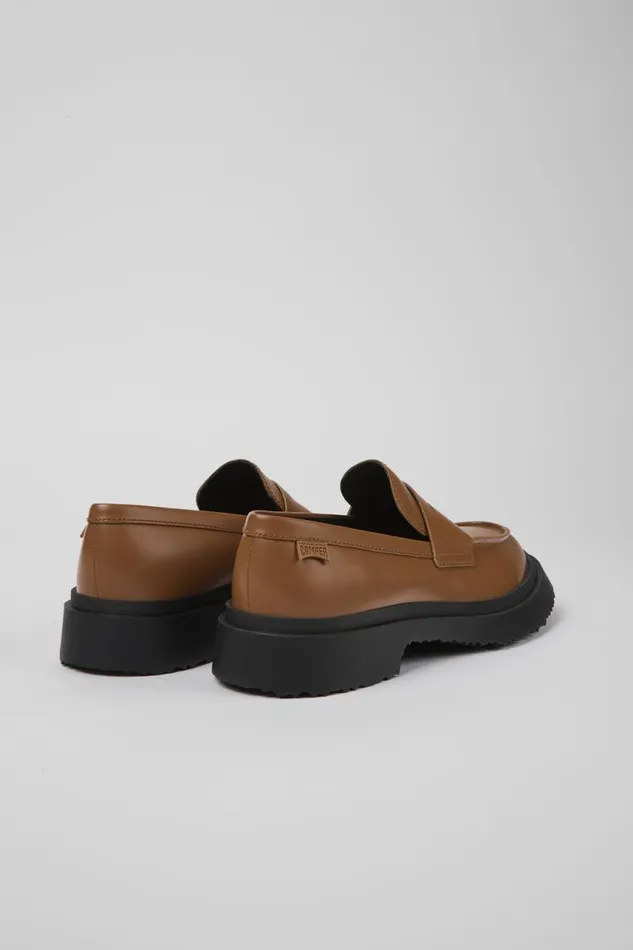 Formal Shoes Women Camper Walden Brown Leather Loafers Formal Shoes Women Camper Walden Brown Leather Loafers