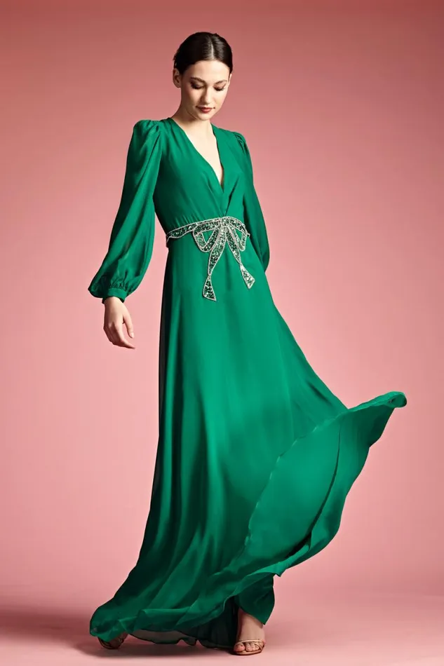 Formal Women Sachin and Babi Ramsey Gown 8211 Malachite