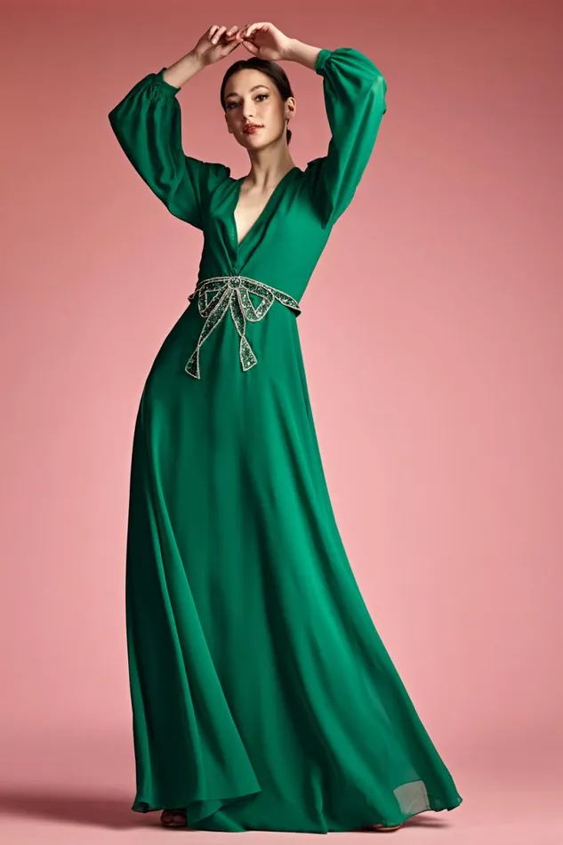Formal Women Sachin and Babi Ramsey Gown 8211 Malachite