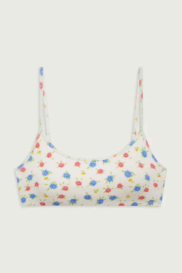 Frankies Bikinis Bikinis Women Bay View Floral Bralette Bikini Top Water Blossom