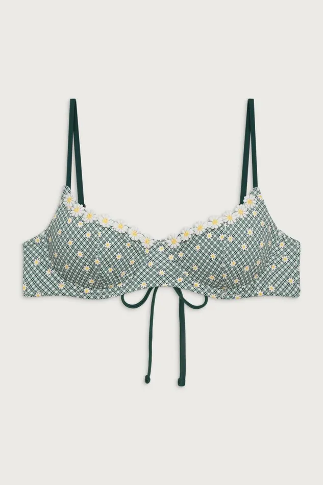 Frankies Bikinis Bikinis Women Cola Underwire Gingham Bikini Top Orchard Picnic