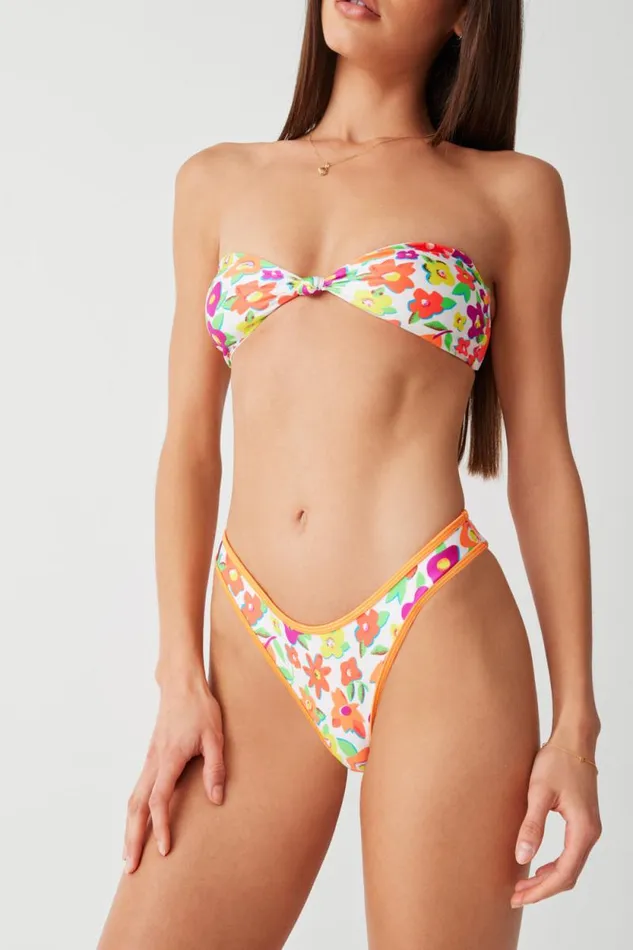 Frankies Bikinis Bikinis Women Dove Shine Classic Bikini Bottom French Flowers