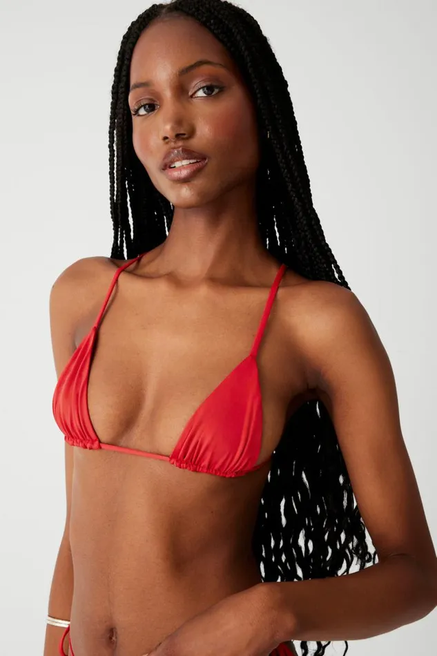 Frankies Bikinis Bikinis Women Lumia Triangle Bikini Top True Red