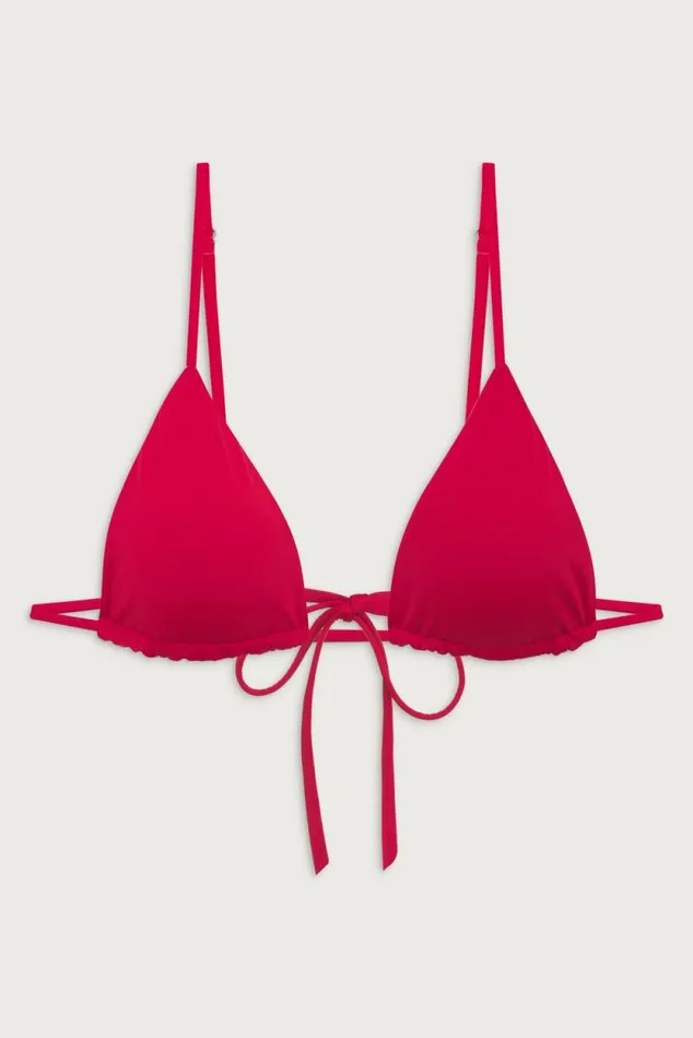 Frankies Bikinis Bikinis Women Lumia Triangle Bikini Top True Red