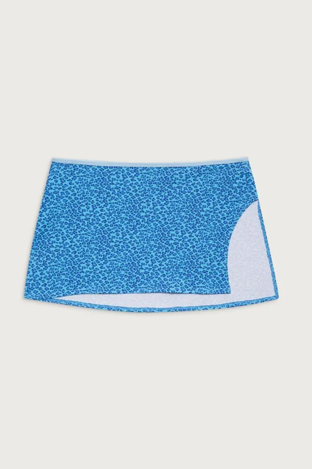 Frankies Bikinis Bikinis Women Marly Mini Skirt Cobalt Cheetah
