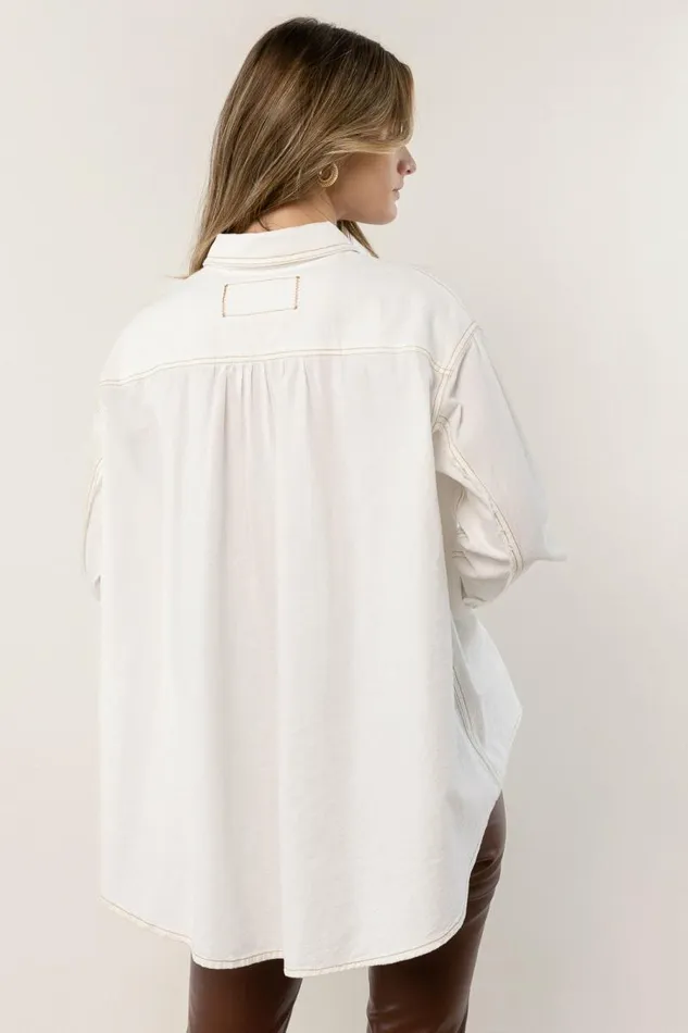 Gibson Button Up 8211 FINAL SALE Ivory Women Bohme Tops