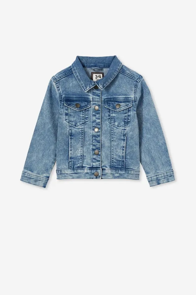 Girls 214Boys 214 Jackets and Sweaters Cotton On Darcie Denim Jacket Classic Blue Wash