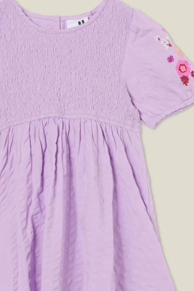 Girls 214 Dresses Cotton On Billie Shirred Dress Lilac Drop