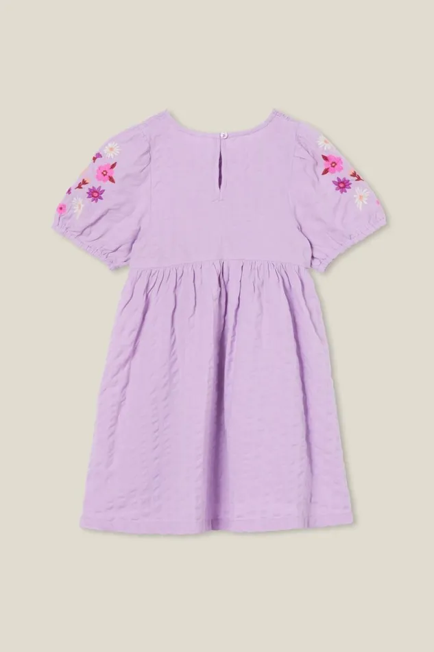 Girls 214 Dresses Cotton On Billie Shirred Dress Lilac Drop
